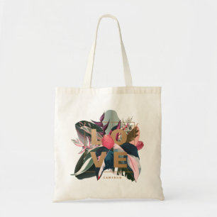Stromanthe, Rubber Fig och Rosa Philodendron Kärle Tygkasse