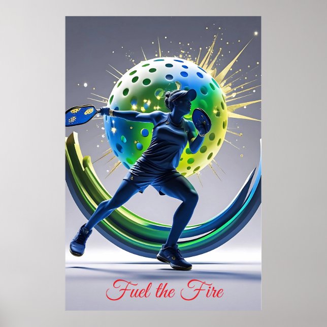 Strömavbrott i Pickleball - Energi i Rörelse Poster (Framsidan)