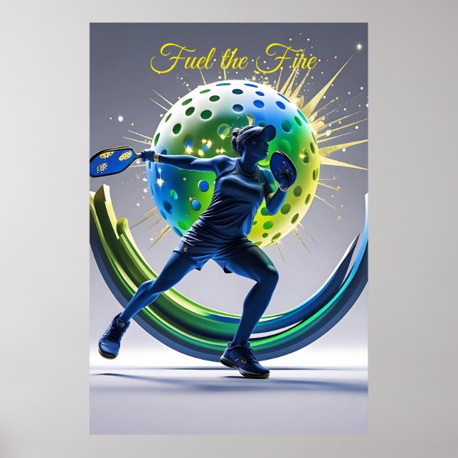 Strömavbrott i Pickleball - Energi i Rörelse Poster (Framsidan)