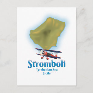 Stromboli, Tyrrenska havet, Sicilien Vykort