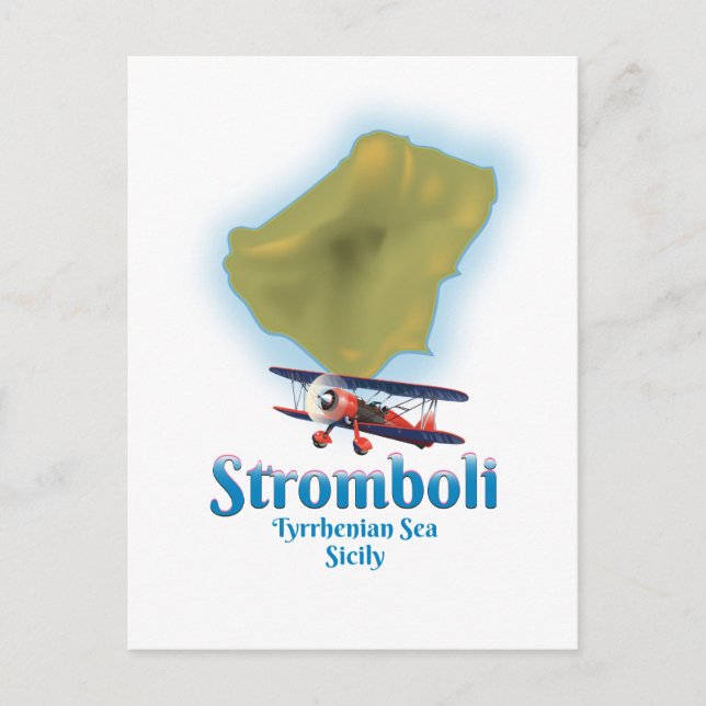 Stromboli, Tyrrenska havet, Sicilien Vykort (Framsida)