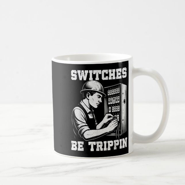 Strömbrytare är lätta att prova elektriskt arbete kaffemugg (Höger)