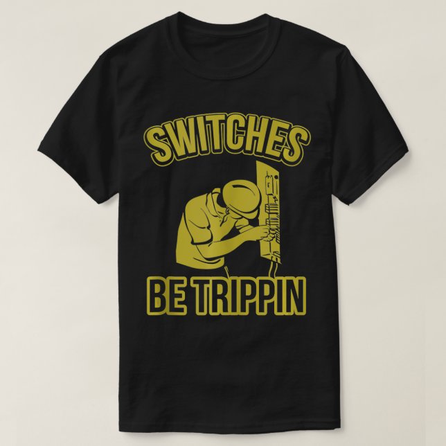 Strömbrytare är trippin-funna magnetfack t shirt (Design framsida)