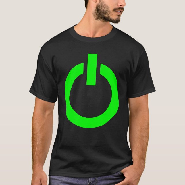 Strömbrytare för spelströmbrytare Neon Grönt T-shi T Shirt (Framsida)
