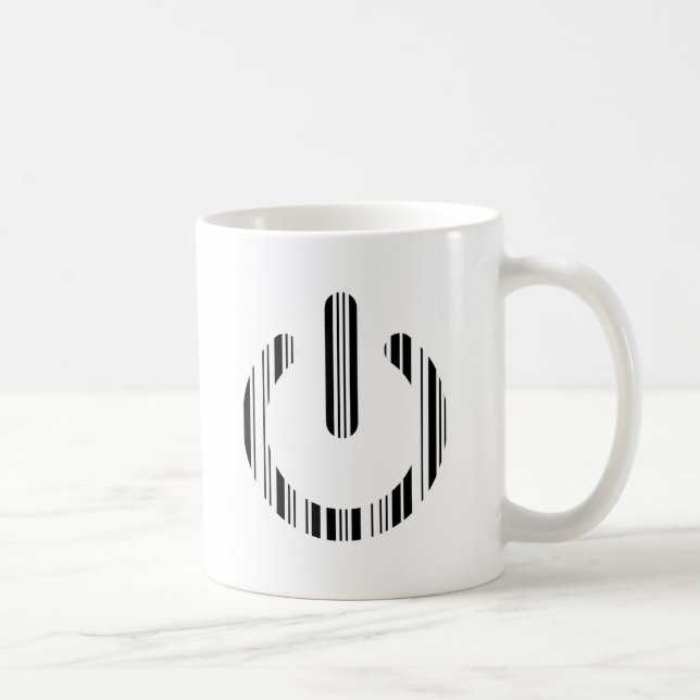 STRÖMBUTTON STRECKKOD Uppstartsdesign Kaffemugg (Höger)