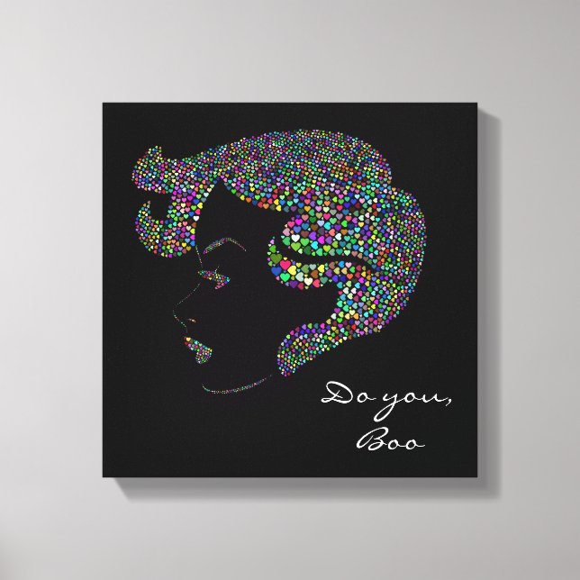 Strömcitat för Glam Girl Canvastryck (Framsida)