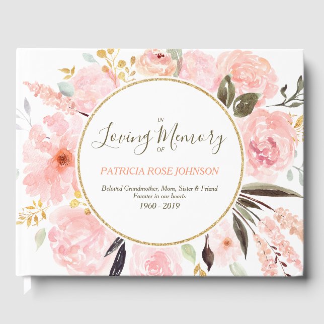 Strömfärgsminnesmärke i Rosa ros Gästböcker (Framsida)