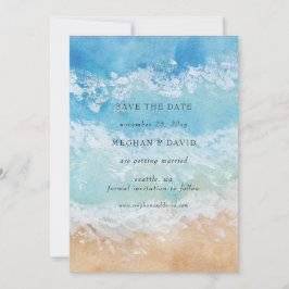 Strömfärgsspardatum för sommarhavets strand inbjudningar