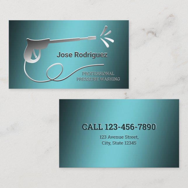 Strömförsörjning Tvättar Visitkort (Fram/baksida)