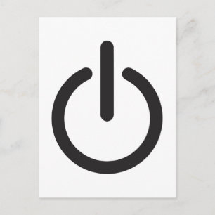 Strömknapp för Apple mac Vykort