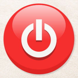 Strömknappen Giant Red Underlägg Papper Rund