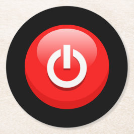 Strömknappen Giant Red Underlägg Papper Rund