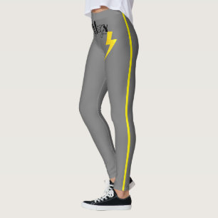 Strömledning för energitunn Gult Leggings