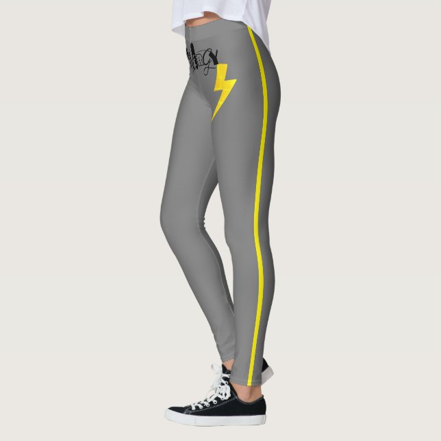 Strömledning för energitunn Gult Leggings (Vänster)