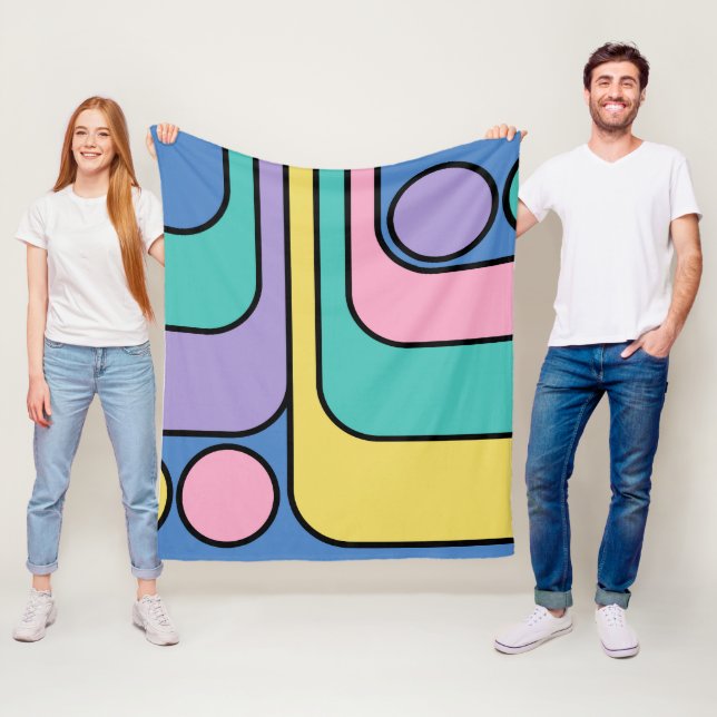 Strömlinjeformad måttlig retro Stil-geometrisk des Fleecefilt (På plats)