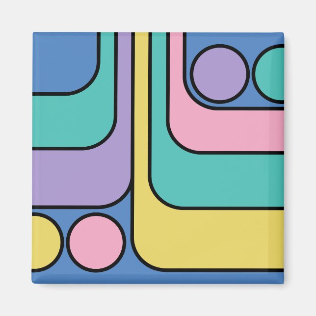 Strömlinjeformad måttlig retro Stil-geometrisk des Magnet (Framsidan)