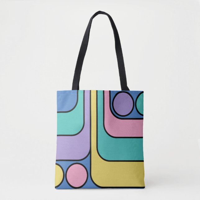 Strömlinjeformad måttlig retro Stil-geometrisk des Tygkasse (Framsida)