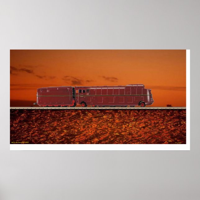 Strömlinjeformade ånglokomotiv Poster (Framsidan)