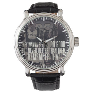 "Strömlyft" kvadratisk motivation Armbandsur