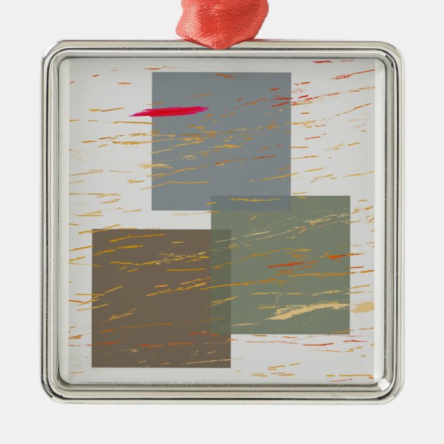 Strömma fyrkanter julgransprydnad metall (Framsidan)