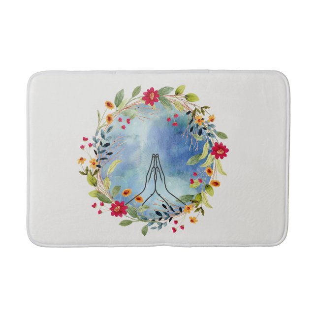 Strömma händer vattenfärg badrumsmatta (Framsidan)