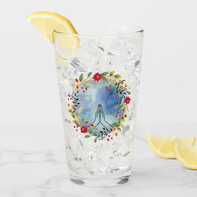 Strömma händer vattenfärg glaskopp (Framsida Ice)