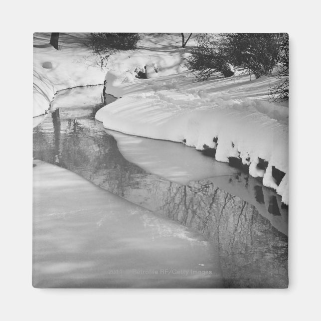 Strömma i vinter-B&W Magnet (Framsidan)