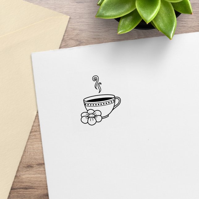 Strömma Kopp i förmånskortet för teaféfritt Kopp Stämpel (Skapare uppladdad)
