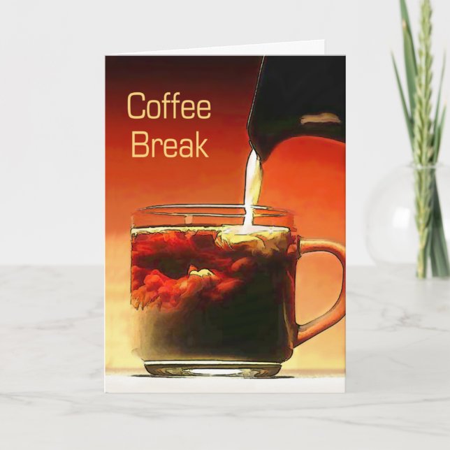 Strömma kräm in i kaffeavbrott inbjudan (Framsida)