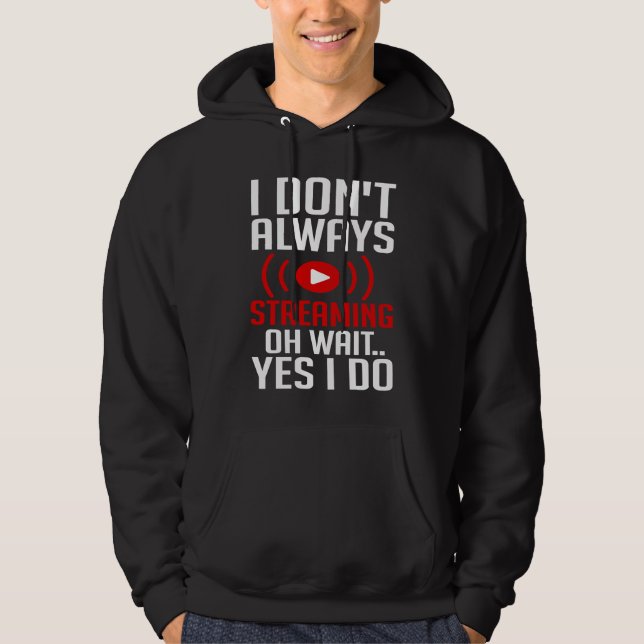 Strömmande Spelström Mikrofon för Online Video Hoodie (Framsida)
