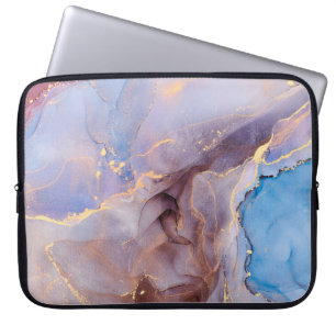 Strömmar av genomskinliga nyanser, snurrande metal laptop fodral