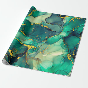 Strömmar av genomskinliga nyanser, snurrande metal presentpapper