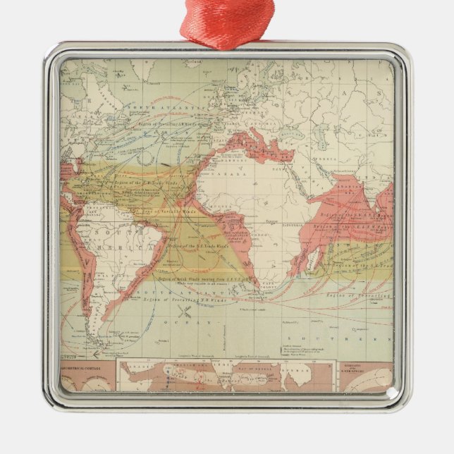 Strömmar av luft julgransprydnad metall (Framsidan)