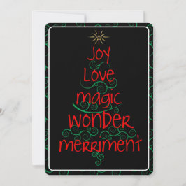 Strömmar ・ Joy ・ Kärlek ・ Magic ・ ・ Merriment Julkort