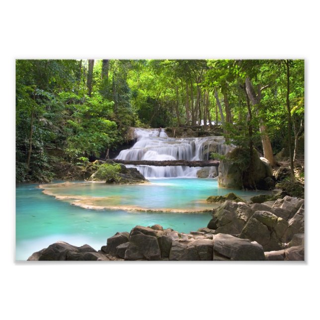 Strömmen i den tropiska skogen fototryck (Framsidan)