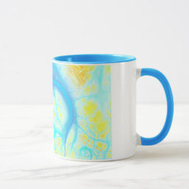 Strömmer av glädje - kosmisk Aqua & citronen Mugg