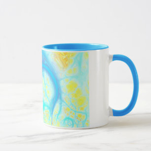 Strömmer av glädje - kosmisk Aqua & citronen Mugg