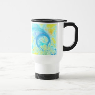Strömmer av glädje - kosmisk Aqua & citronen Resemugg