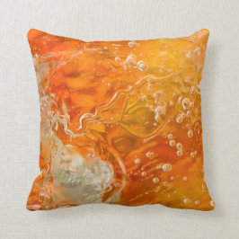 Strömmer av medvetenhet - orange guld bubblar kudde