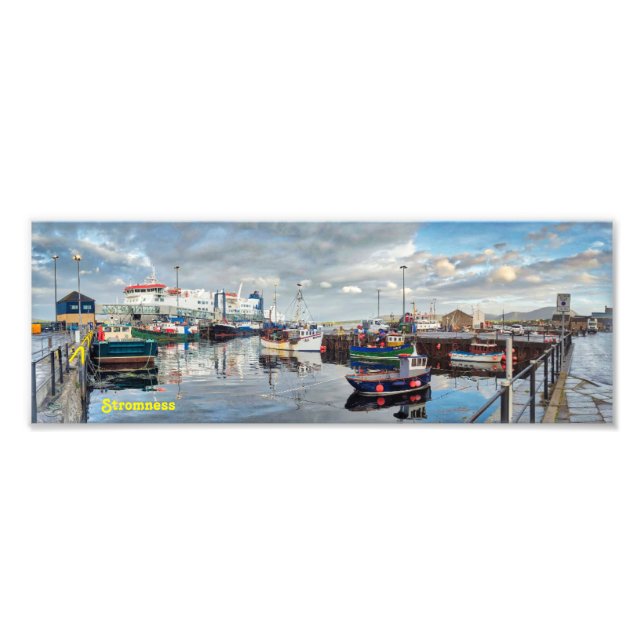 Stromness harbor Orkney Scotland Fototryck (Framsidan)