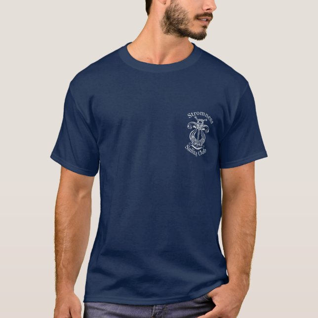 Stromness SC-logotyp på marinT-tröja Tee (Framsida)