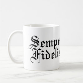 Strömsparare Fidelis - Alltid fathful - latinska f Kaffemugg