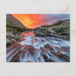 Strömsparfack Glacier National Park Montana Vykort