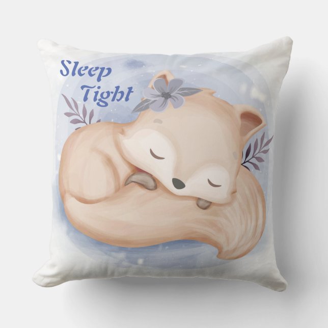 Strömsparläge/Allt du behöver är Kärlek Fox Pillow Kudde (Framsida)