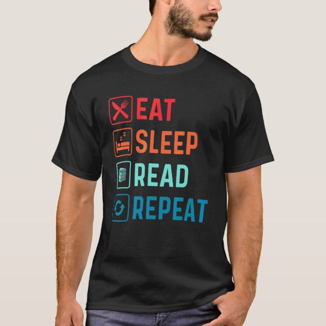 Strömsparläge Läs Bokar Bookworm Bibliotek Literat T Shirt (Framsida)