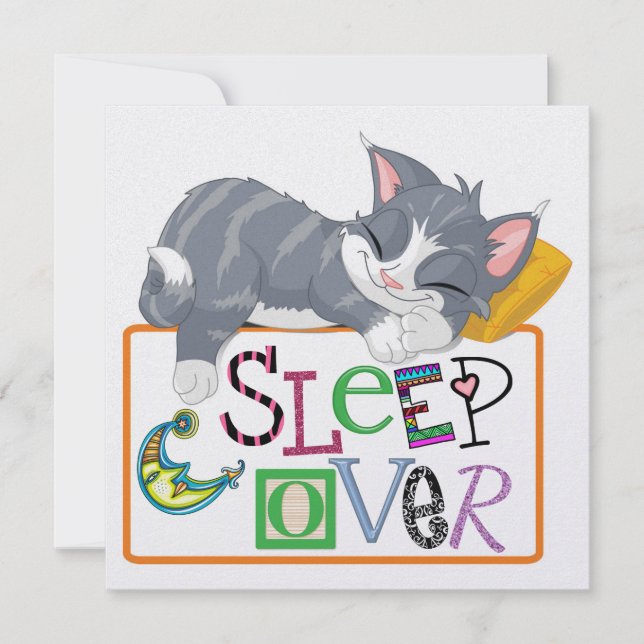 Strömsparläge över - Slumber Party - SRF Inbjudningar (Framsida)