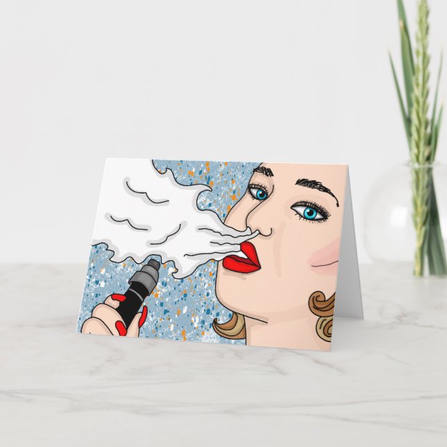 Strömsparläge, Spela, Vape och Eat Birthday Cake Kort (Framsida)