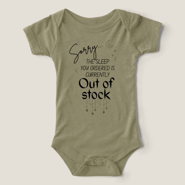 Strömsparläge utanför lagrar T-Shirt Baby Bodykost (Design Framsida)