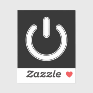 Strömsymbol (svart och vitt) klistermärken