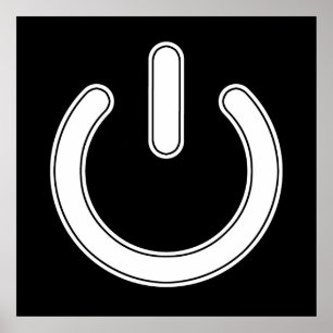 Strömsymbol (svart och vitt) poster